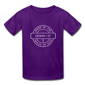 Made in the Image of God - Kids' T-Shirt - purple