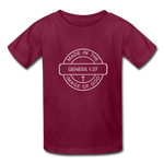 Made in the Image of God - Kids' T-Shirt - burgundy