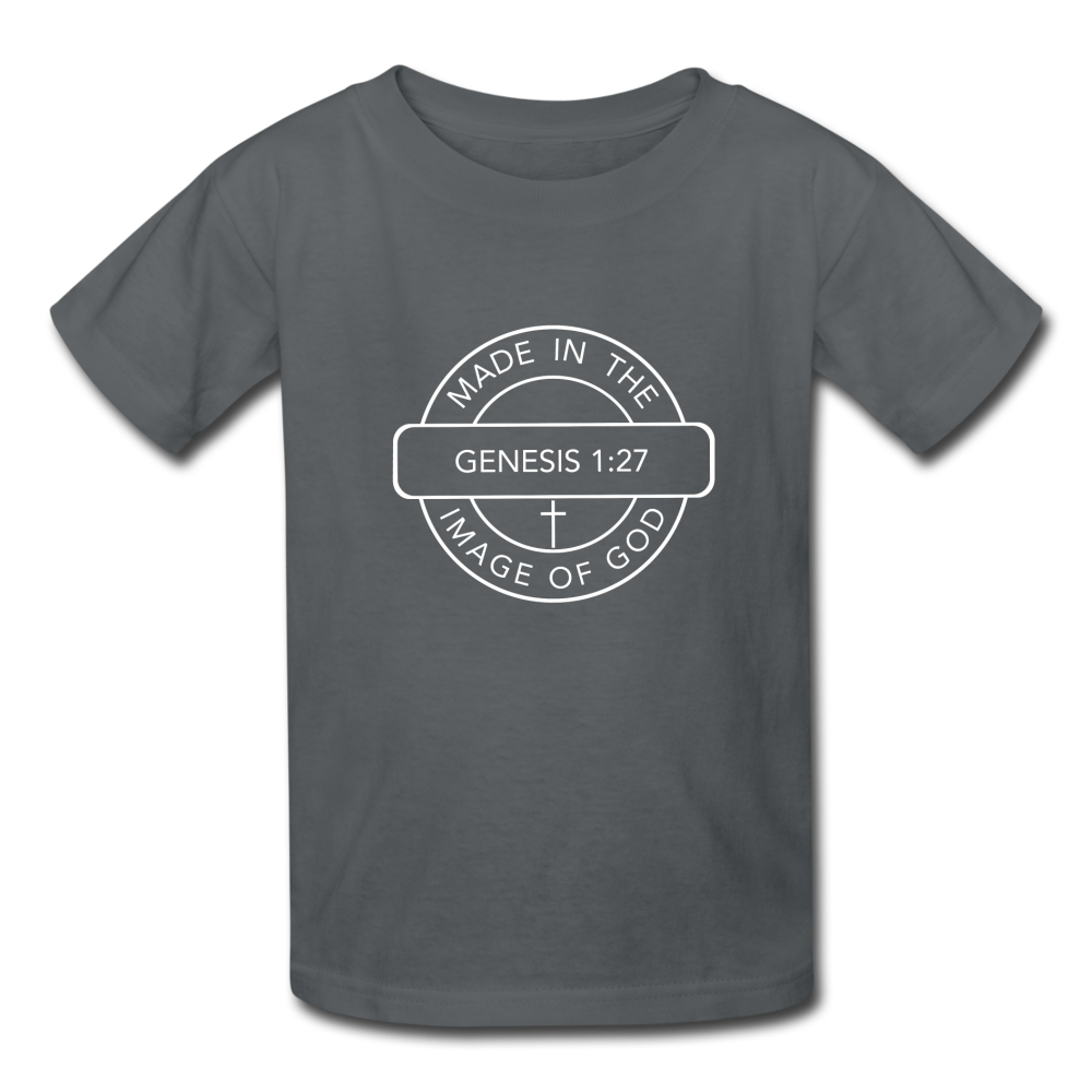 Made in the Image of God - Kids' T-Shirt - charcoal