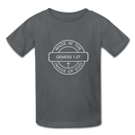 Made in the Image of God - Kids' T-Shirt - charcoal