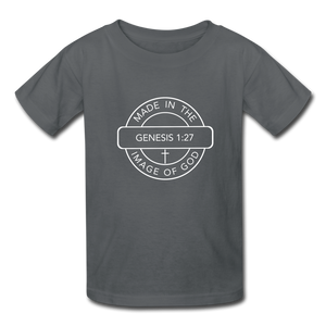 Made in the Image of God - Kids' T-Shirt - charcoal