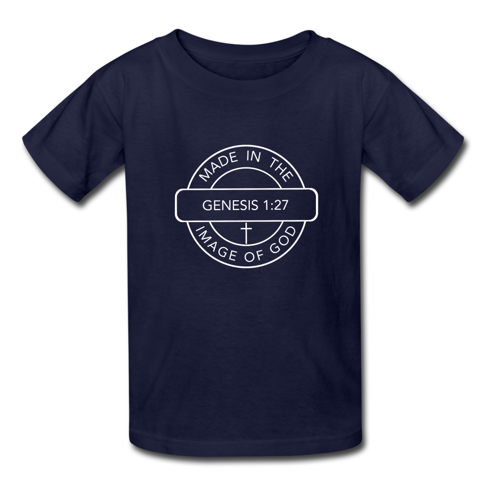 Made in the Image of God - Kids' T-Shirt - navy