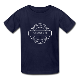 Made in the Image of God - Kids' T-Shirt - navy