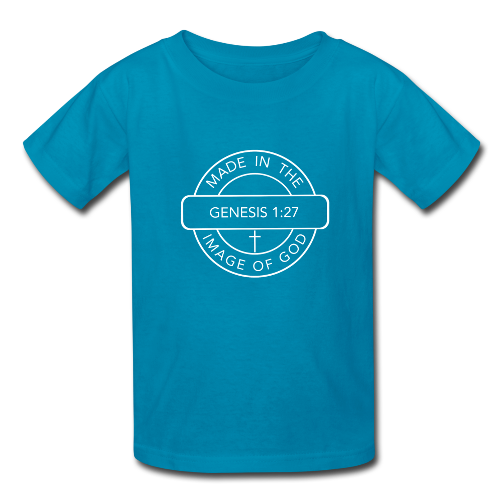 Made in the Image of God - Kids' T-Shirt - turquoise
