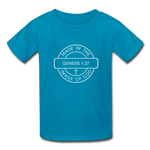 Made in the Image of God - Kids' T-Shirt - turquoise