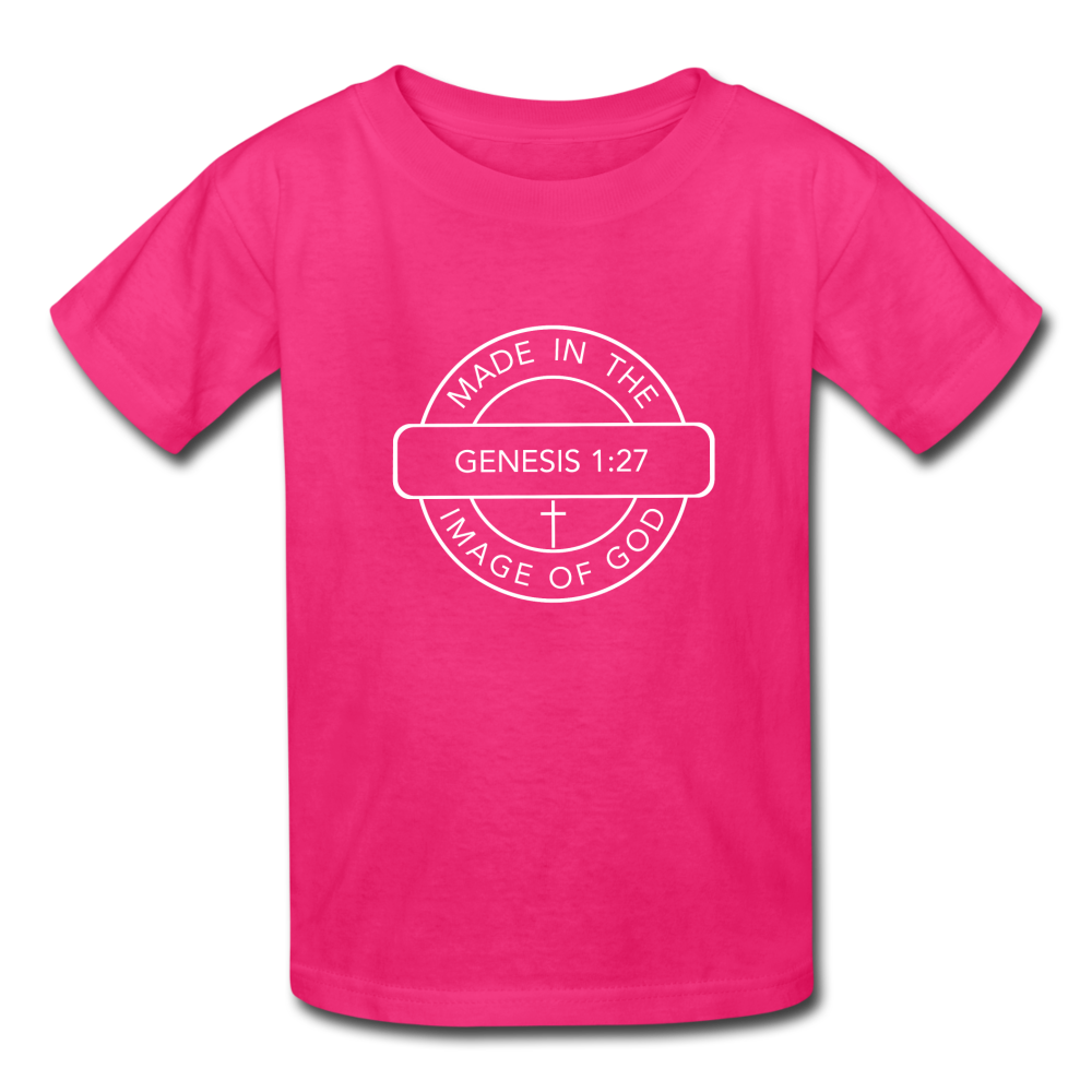 Made in the Image of God - Kids' T-Shirt - fuchsia