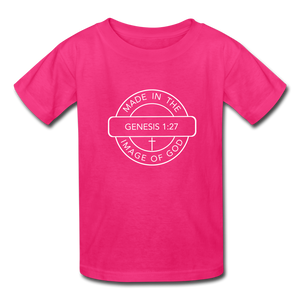 Made in the Image of God - Kids' T-Shirt - fuchsia