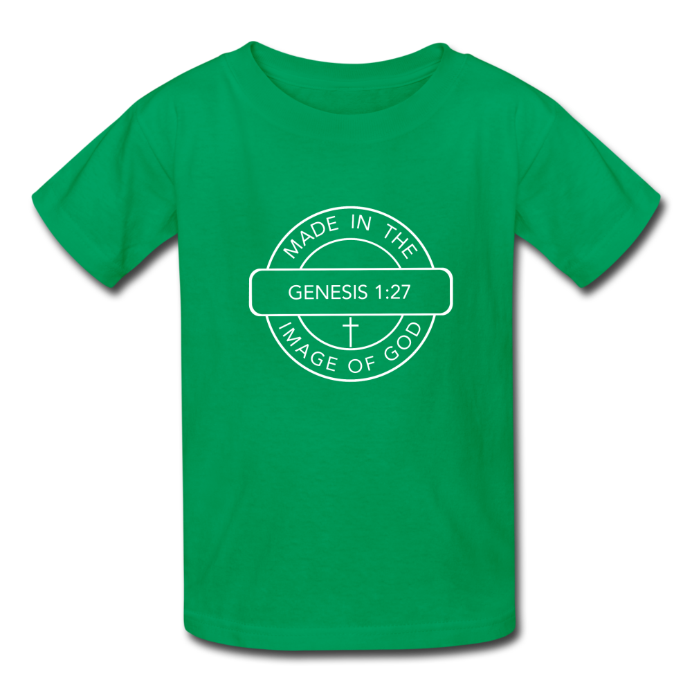 Made in the Image of God - Kids' T-Shirt - kelly green