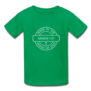 Made in the Image of God - Kids' T-Shirt - kelly green