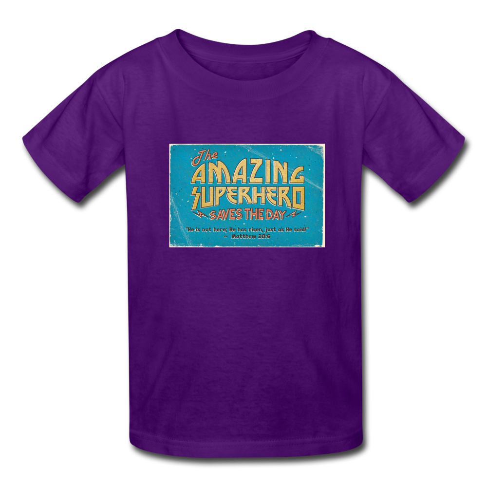 Amazing Superhero - Kids' T-Shirt - purple