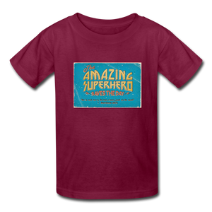 Amazing Superhero - Kids' T-Shirt - burgundy