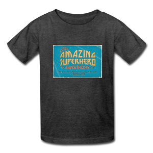 Amazing Superhero - Kids' T-Shirt - heather black