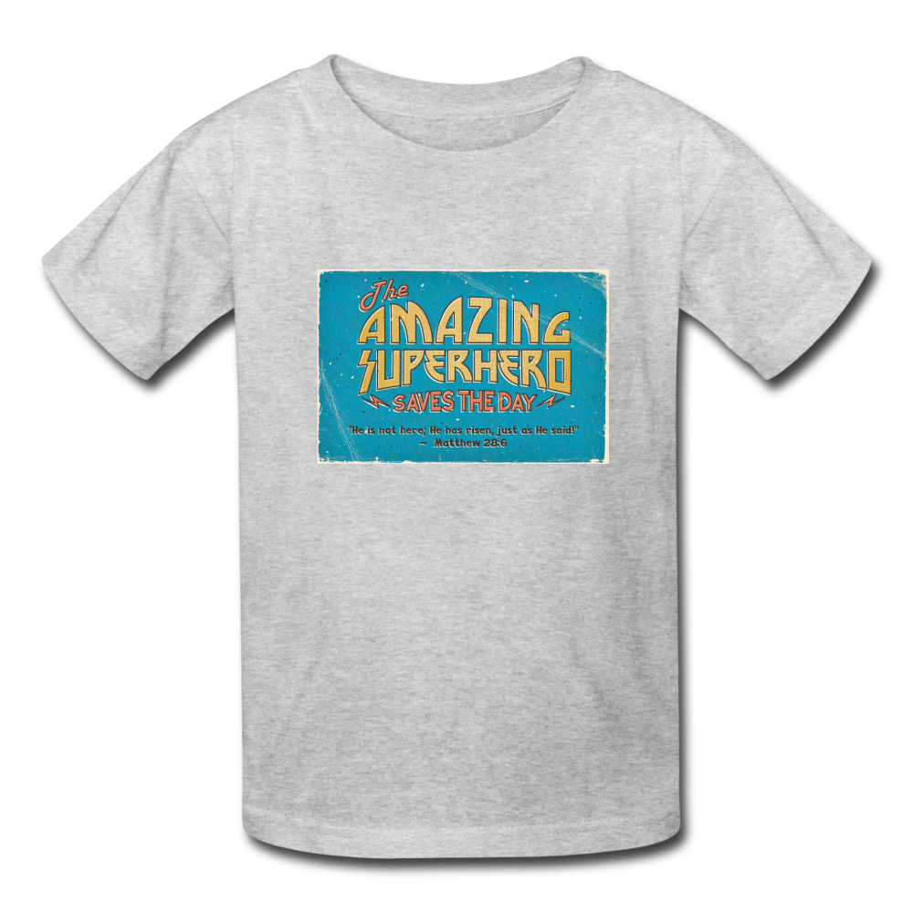 Amazing Superhero - Kids' T-Shirt - heather gray