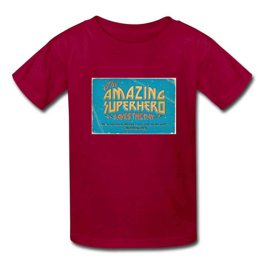 Amazing Superhero - Kids' T-Shirt - dark red