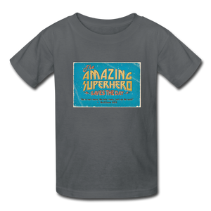 Amazing Superhero - Kids' T-Shirt - charcoal