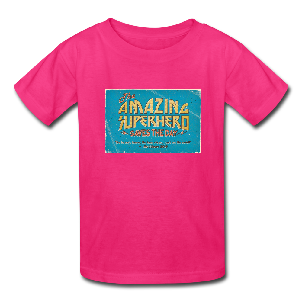 Amazing Superhero - Kids' T-Shirt - fuchsia