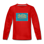 Amazing Superhero - Kids' Premium Long Sleeve T-Shirt - red