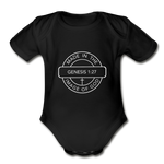 Made in the Image of God - Organic Short Sleeve Baby Bodysuit - black