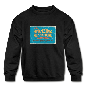 Amazing Superhero - Kids' Crewneck Sweatshirt - black