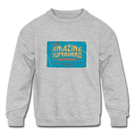 Amazing Superhero - Kids' Crewneck Sweatshirt - heather gray