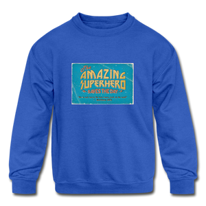 Amazing Superhero - Kids' Crewneck Sweatshirt - royal blue