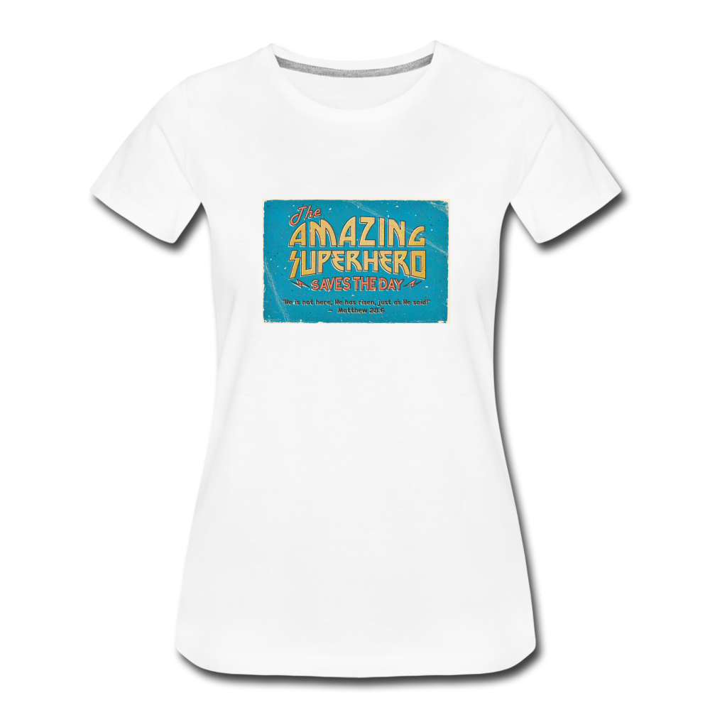 Amazing Superhero - Women’s Premium T-Shirt - white