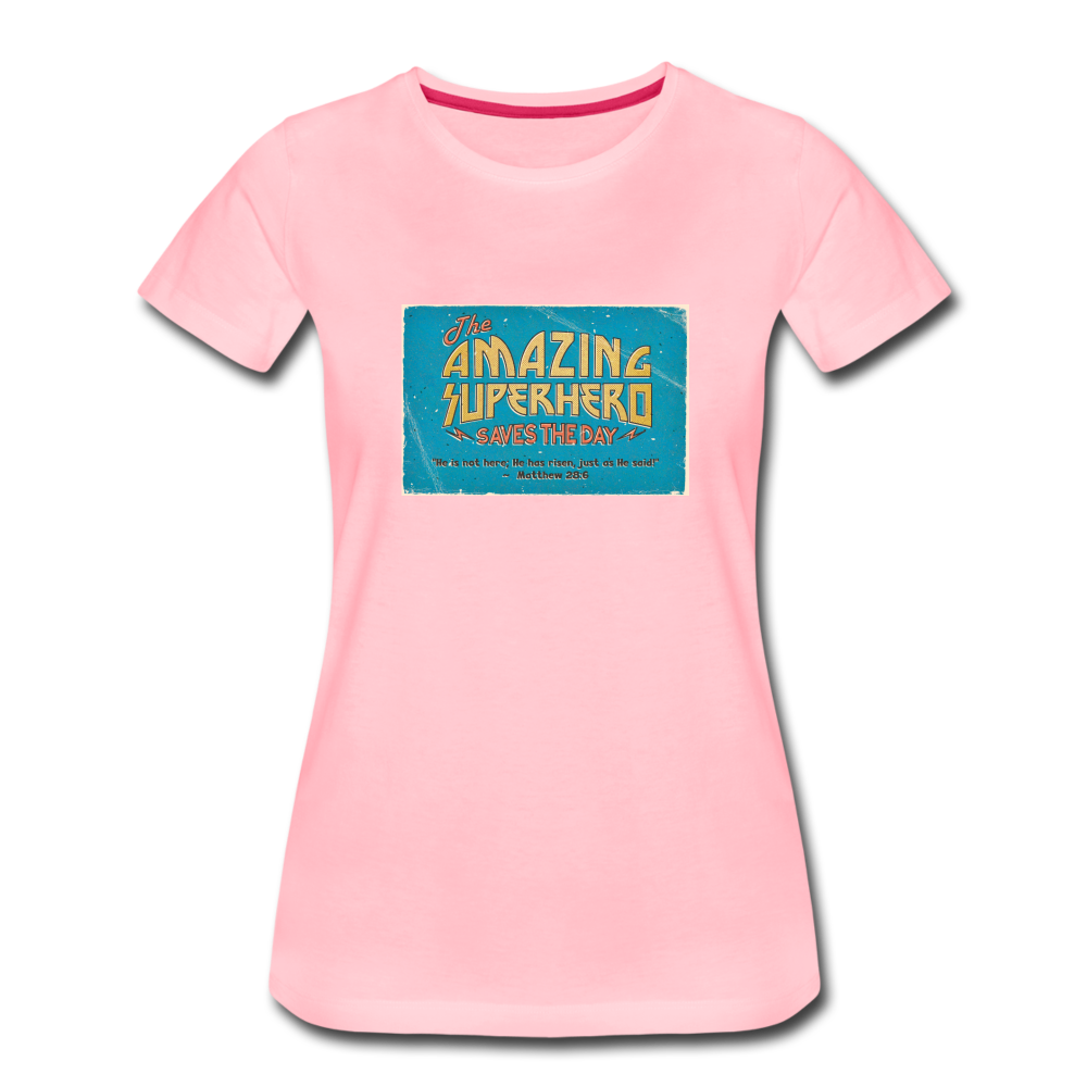 Amazing Superhero - Women’s Premium T-Shirt - pink