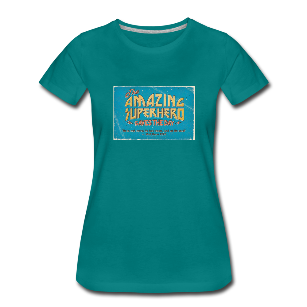 Amazing Superhero - Women’s Premium T-Shirt - teal