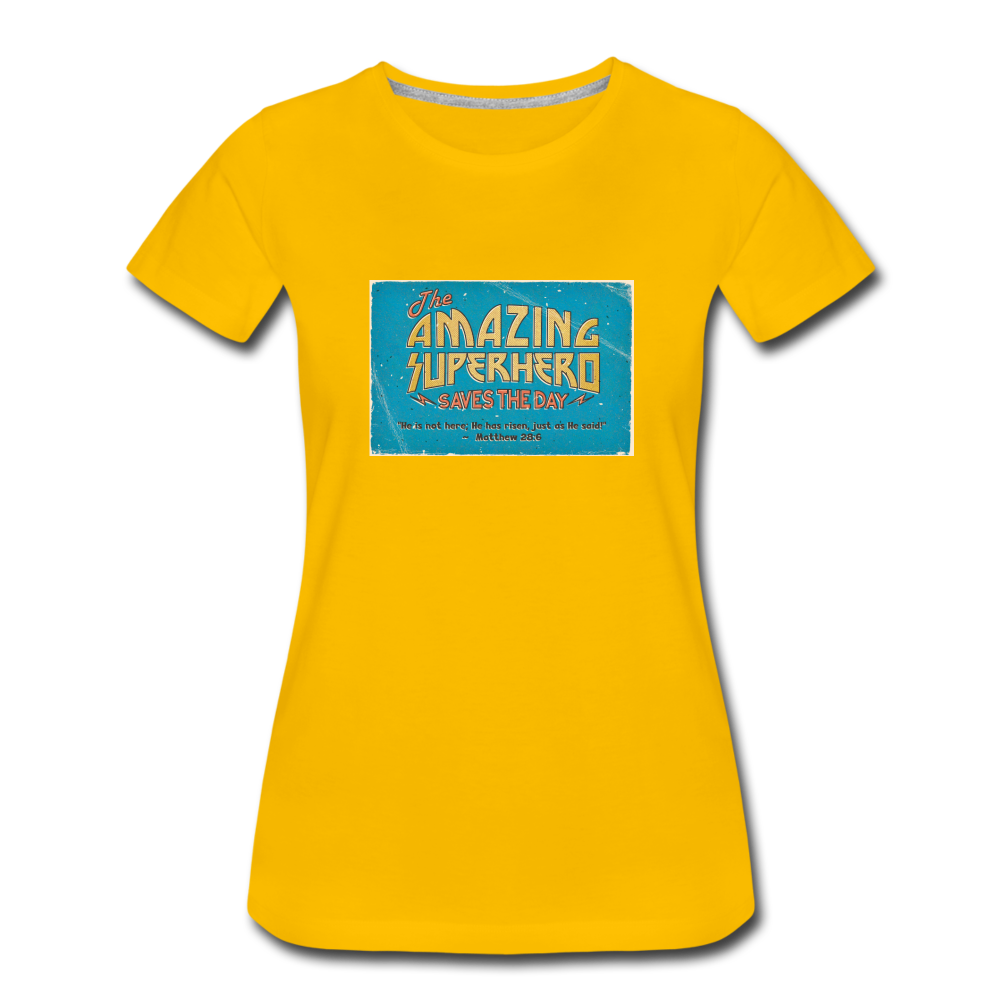 Amazing Superhero - Women’s Premium T-Shirt - sun yellow
