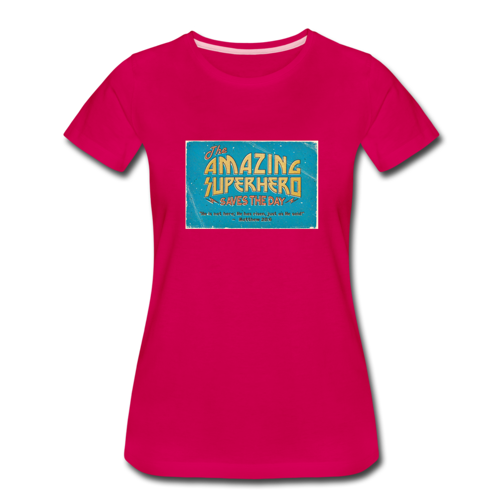 Amazing Superhero - Women’s Premium T-Shirt - dark pink
