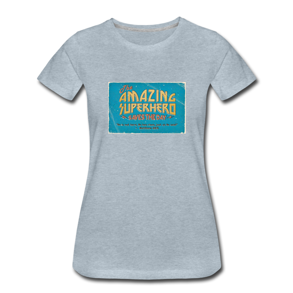Amazing Superhero - Women’s Premium T-Shirt - heather ice blue