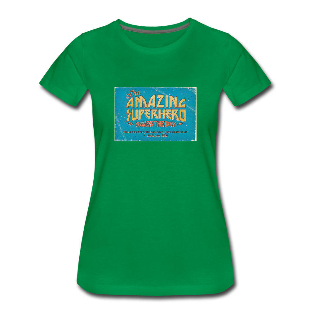 Amazing Superhero - Women’s Premium T-Shirt - kelly green