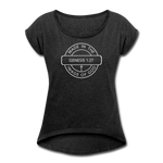 Made in the Image of God - Women's Roll Cuff T-Shirt - heather black