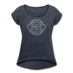 Made in the Image of God - Women's Roll Cuff T-Shirt - navy heather