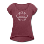 Made in the Image of God - Women's Roll Cuff T-Shirt - heather burgundy
