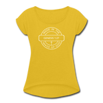 Made in the Image of God - Women's Roll Cuff T-Shirt - mustard yellow