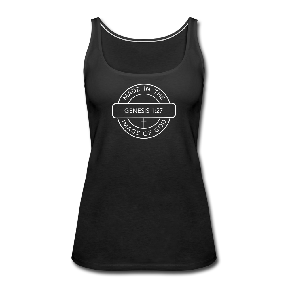 Made in the Image of God - Women’s Premium Tank Top - black
