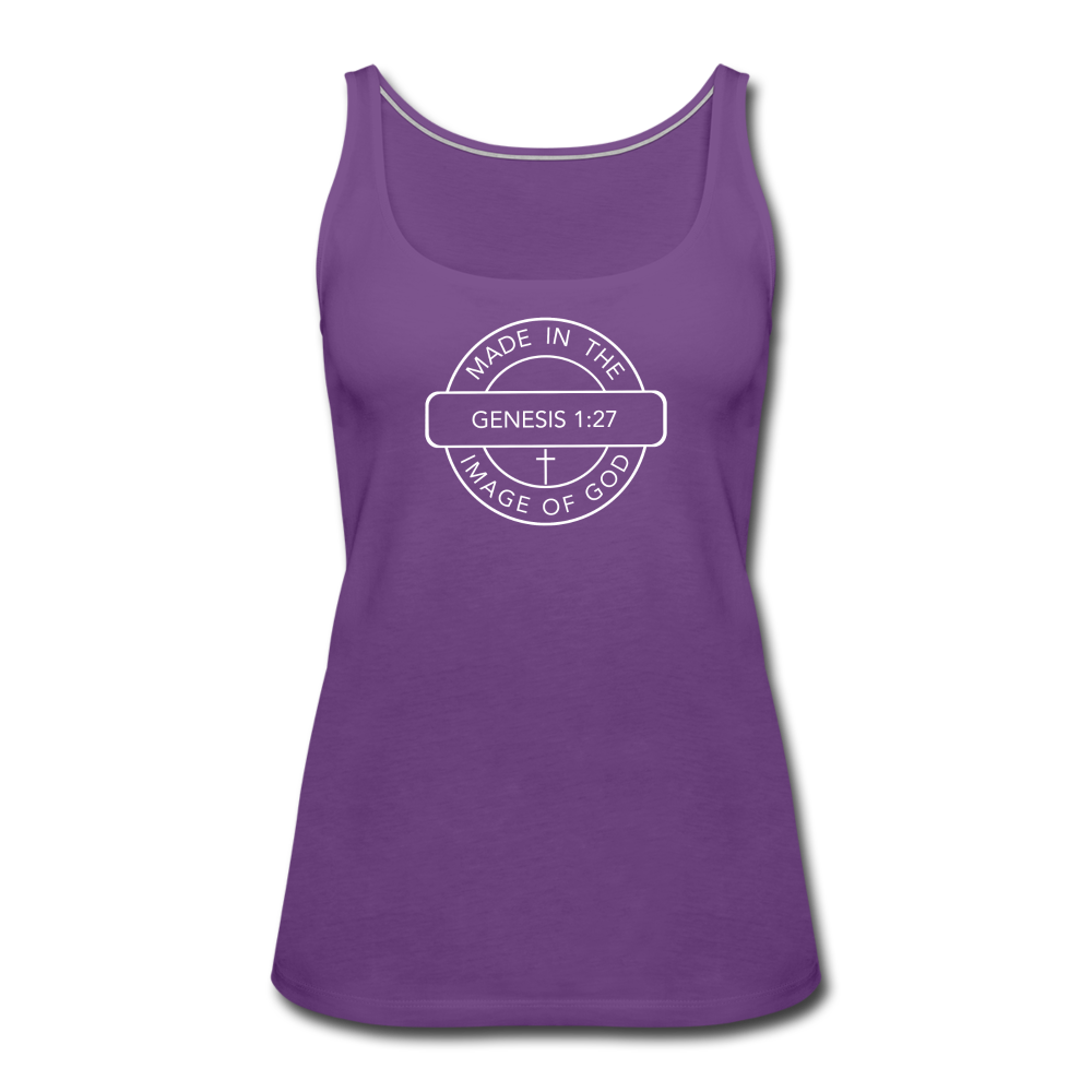 Made in the Image of God - Women’s Premium Tank Top - purple