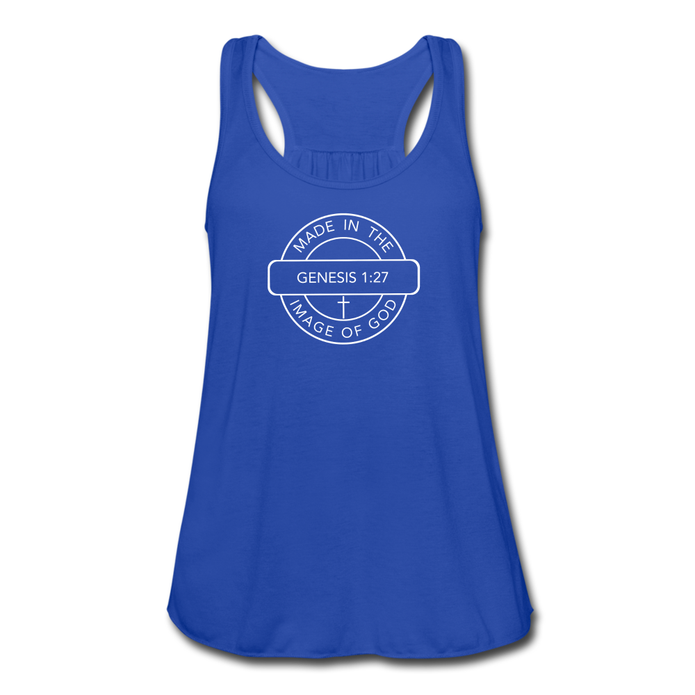Made in the Image of God - Women's Flowy Tank Top - royal blue
