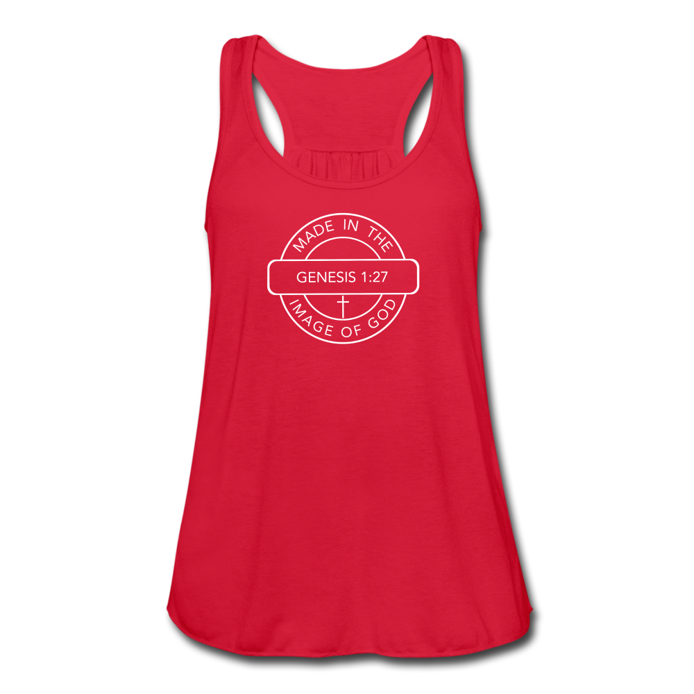 Made in the Image of God - Women's Flowy Tank Top - red