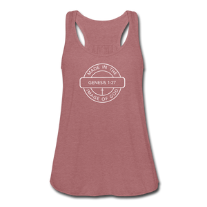 Made in the Image of God - Women's Flowy Tank Top - mauve