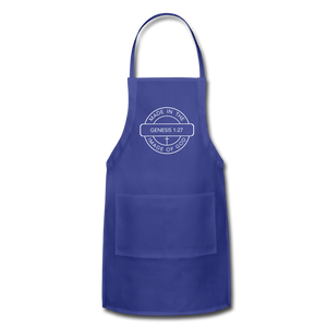 Made in the Image of God - Adjustable Apron - royal blue