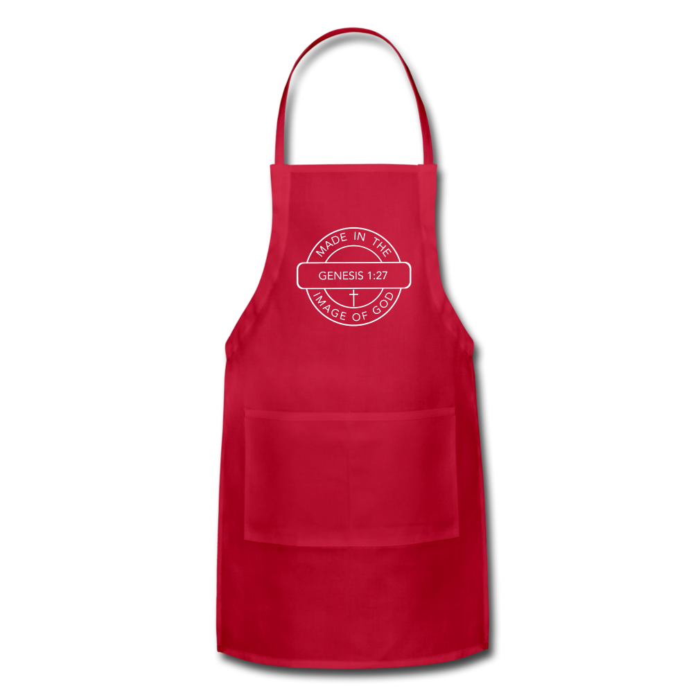 Made in the Image of God - Adjustable Apron - red