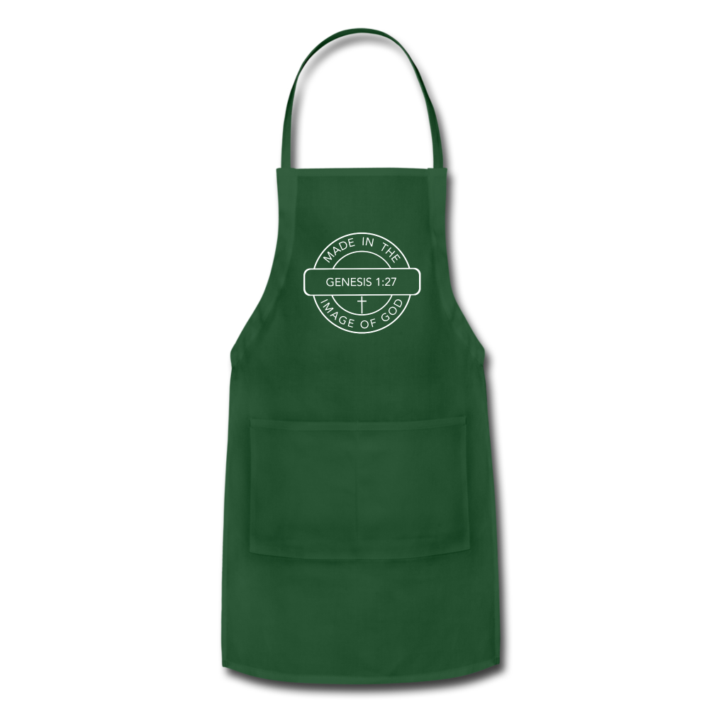 Made in the Image of God - Adjustable Apron - forest green
