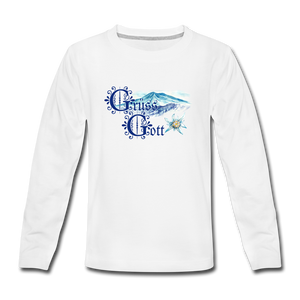 Grüss Gott - Kids' Premium Long Sleeve T-Shirt - white
