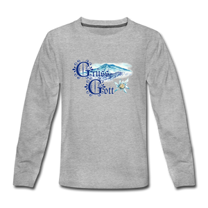 Grüss Gott - Kids' Premium Long Sleeve T-Shirt - heather gray