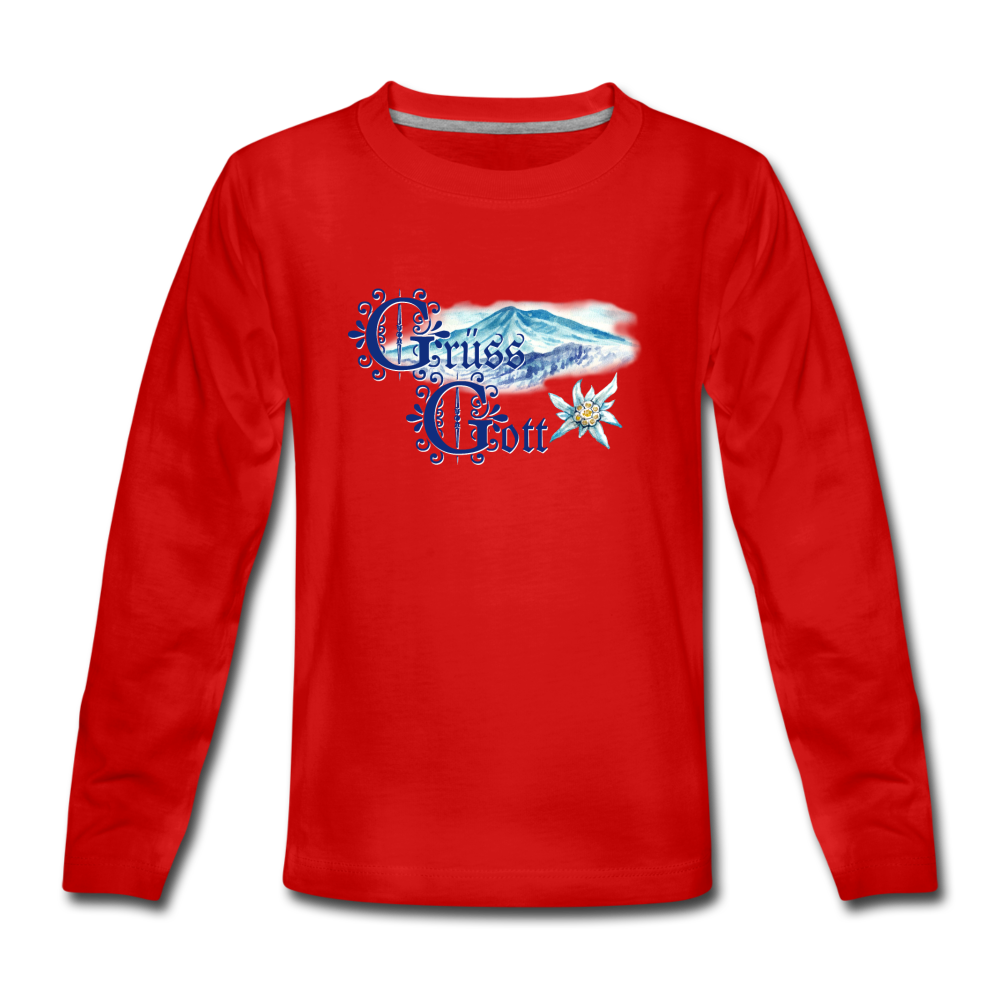 Grüss Gott - Kids' Premium Long Sleeve T-Shirt - red