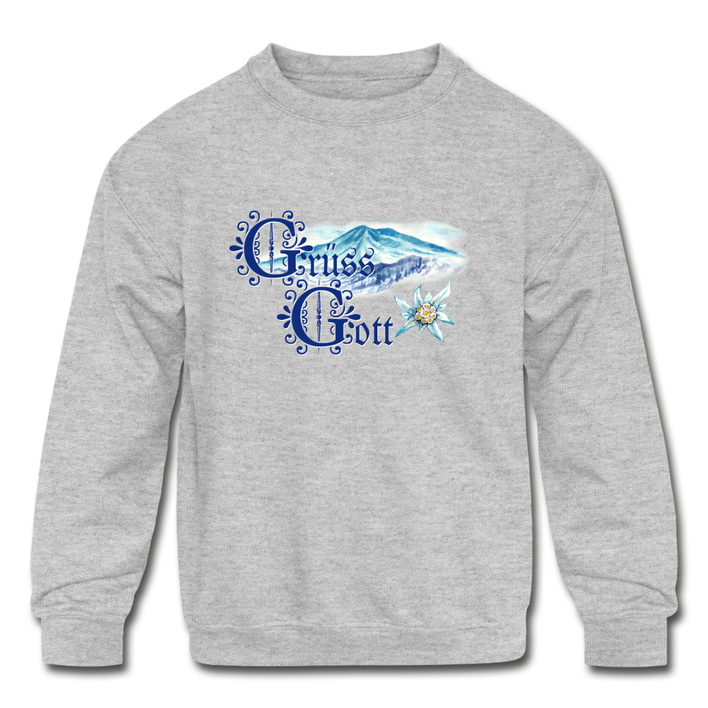 Grüss Gott - Kids' Crewneck Sweatshirt - heather gray