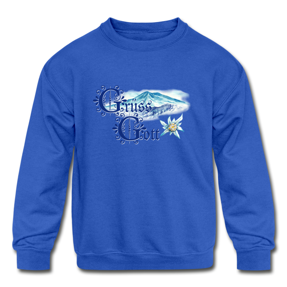 Grüss Gott - Kids' Crewneck Sweatshirt - royal blue