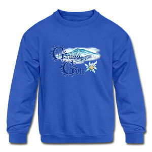 Grüss Gott - Kids' Crewneck Sweatshirt - royal blue